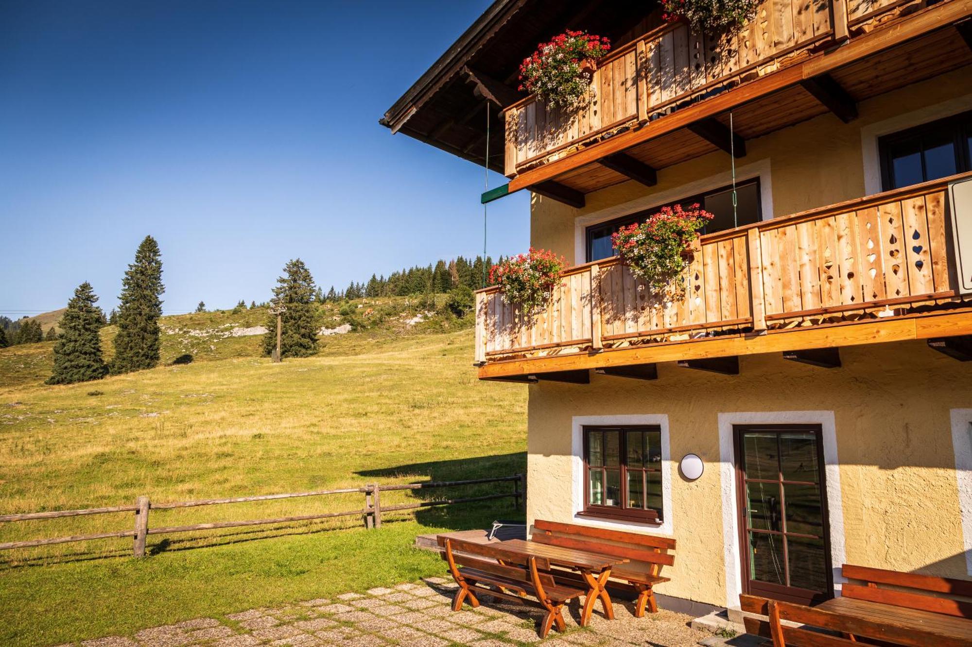 Vila Almhaus Alpenrose Postalm Seidegg Exteriér fotografie